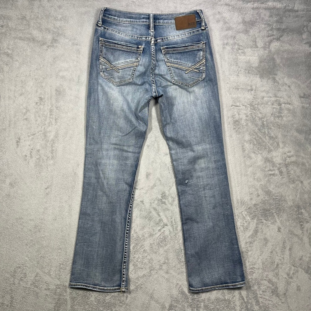 BKE Jake Jeans Mens 29(28)x32(30) Blue Straight Leg Whiskered Denim - Picture 7 of 8